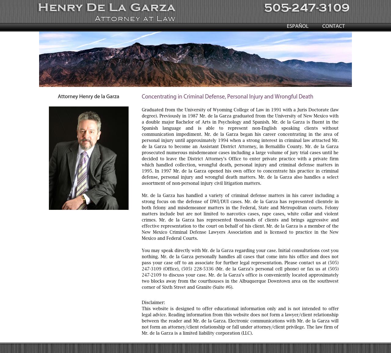 De La Garza Henry E - Albuquerque NM Lawyers