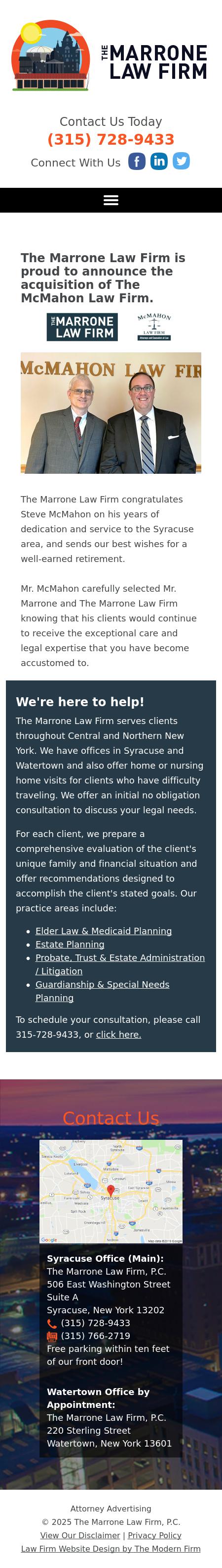 McMahon Law Firm, Attorneys and Counselors at Law - Camillus NY Lawyers