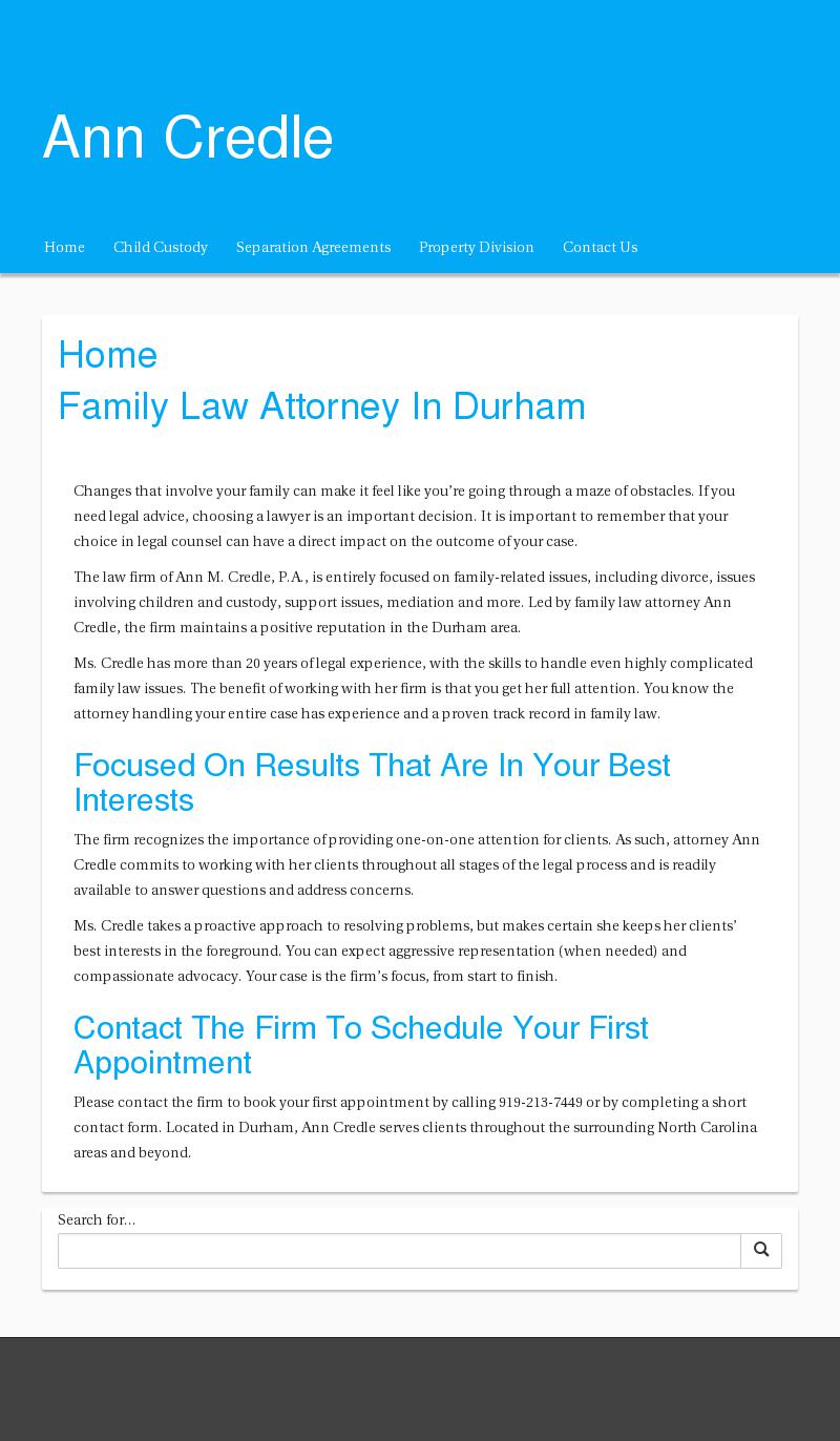 Ann M. Credle, P.A. - Durham NC Lawyers