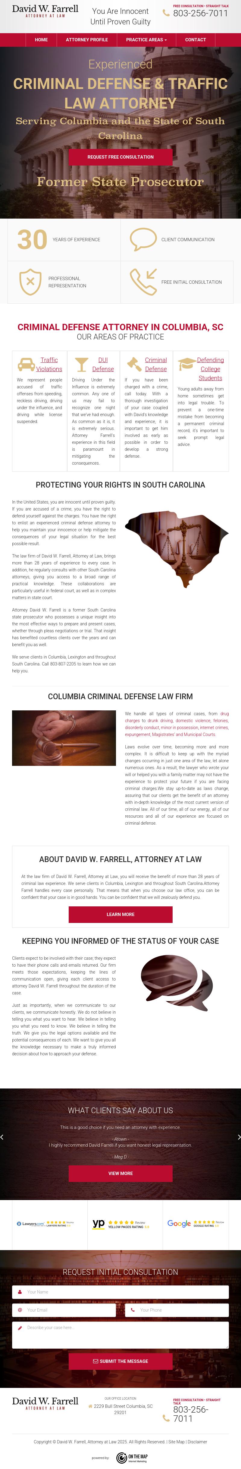 David W. Farrell, Attorney at Law - Columbia SC Lawyers