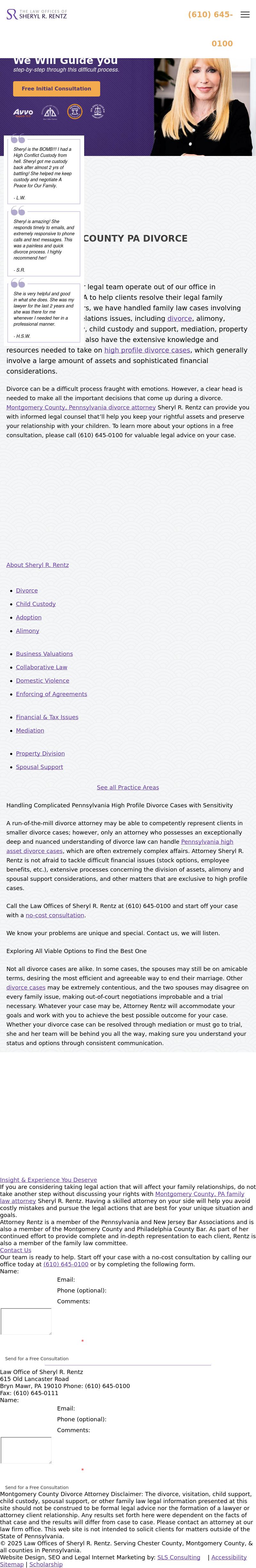 Law Offices of Sheryl R. Rentz, P.C. - Ardmore PA Lawyers