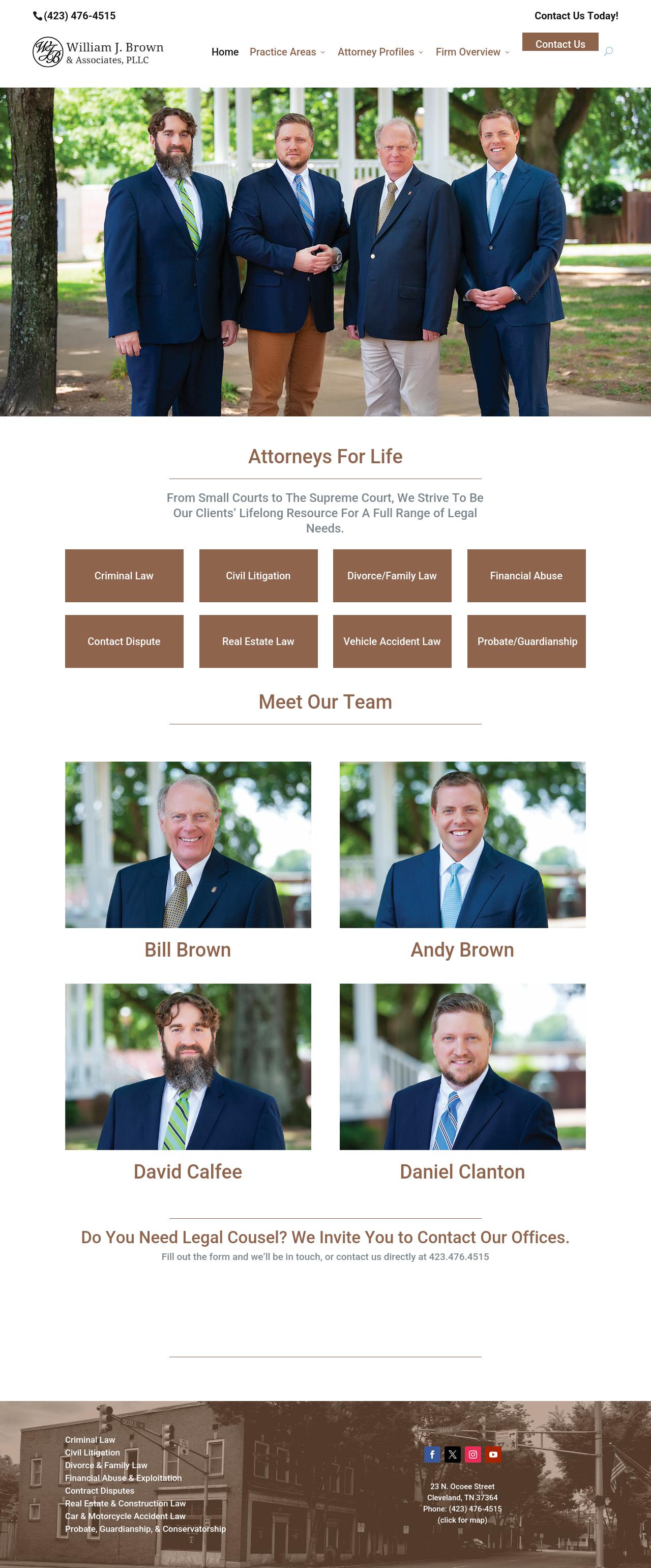 William J. Brown & Associates, PLLC - Cleveland TN Lawyers